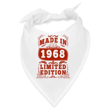 1968 Geburtstag 1968 Jahrgang 1968 Geburtstag - Bandana - Weiß - Vorne