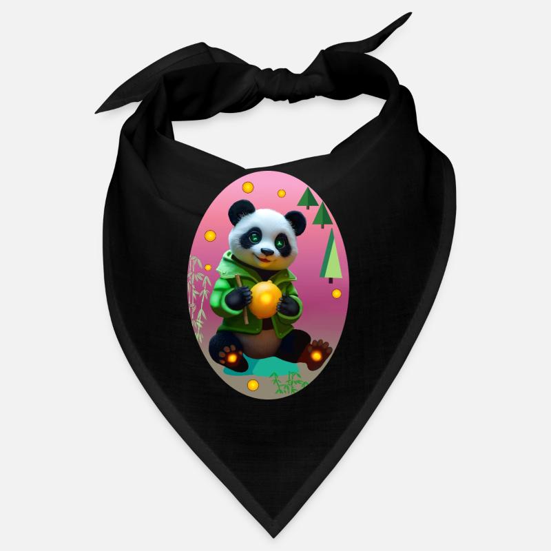 Cyber Panda With Neon Lemon Bandana