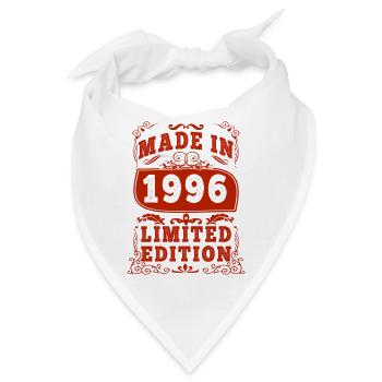 1996 Geburtstag 1996 Jahrgang 1996 Geburtstag - Bandana - Weiß - Vorne