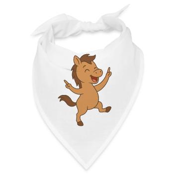 Tanzendes Fohlen - Bandana - Weiß - Vorne