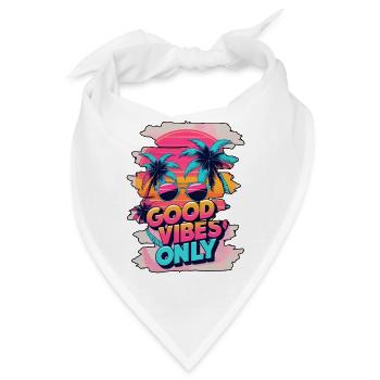 GoodVibesOnly - Bandana - Weiß - Vorne