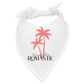 Coconut Palm Romantic – Rosafarbene Palme - Bandana - Weiß - Vorne
