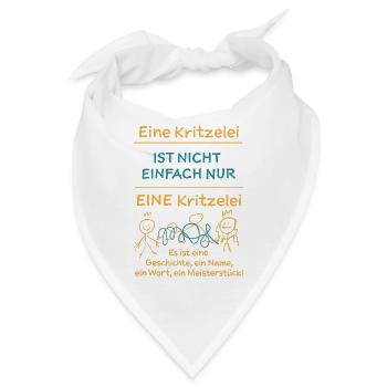 Kritzelei - Bandana - Weiß - Vorne