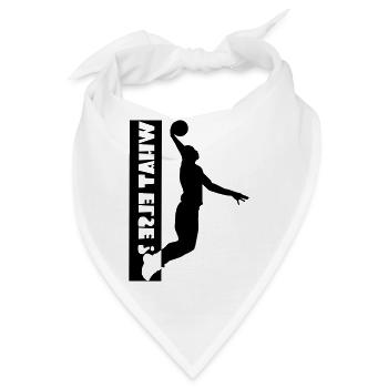 Basketball Dunking Handball Fussball Soccer - Bandana - Weiß - Vorne