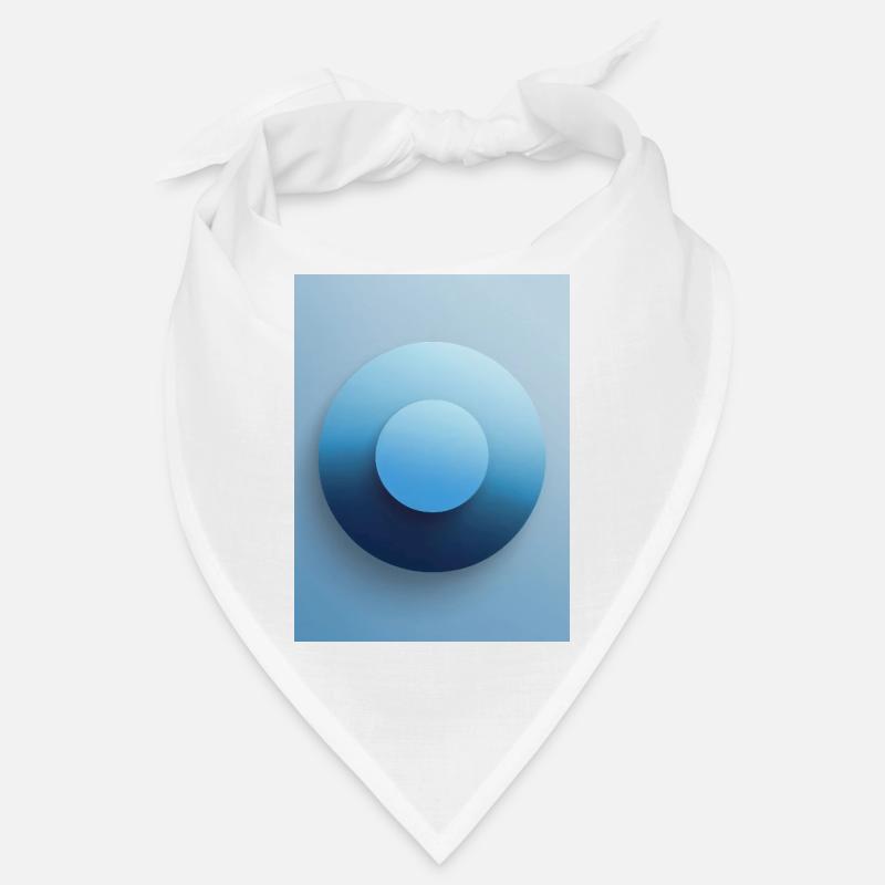 Blue Focus - Abstrait 3D Cercle, Bleu, Dégradé Bandana