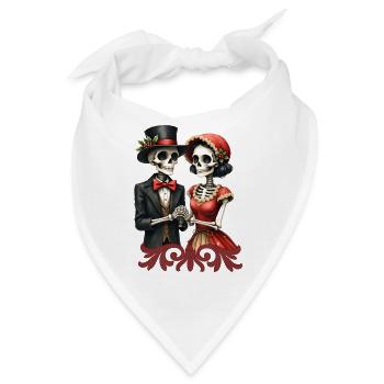 Weihnachtsromantik der Knochen. - Bandana - Weiß - Vorne