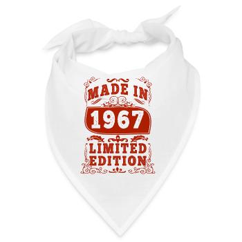 1967 Geburtstag 1967 Jahrgang 1967 Geburtstag - Bandana - Weiß - Vorne