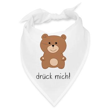 drueck mich - Bandana - Weiß - Vorne