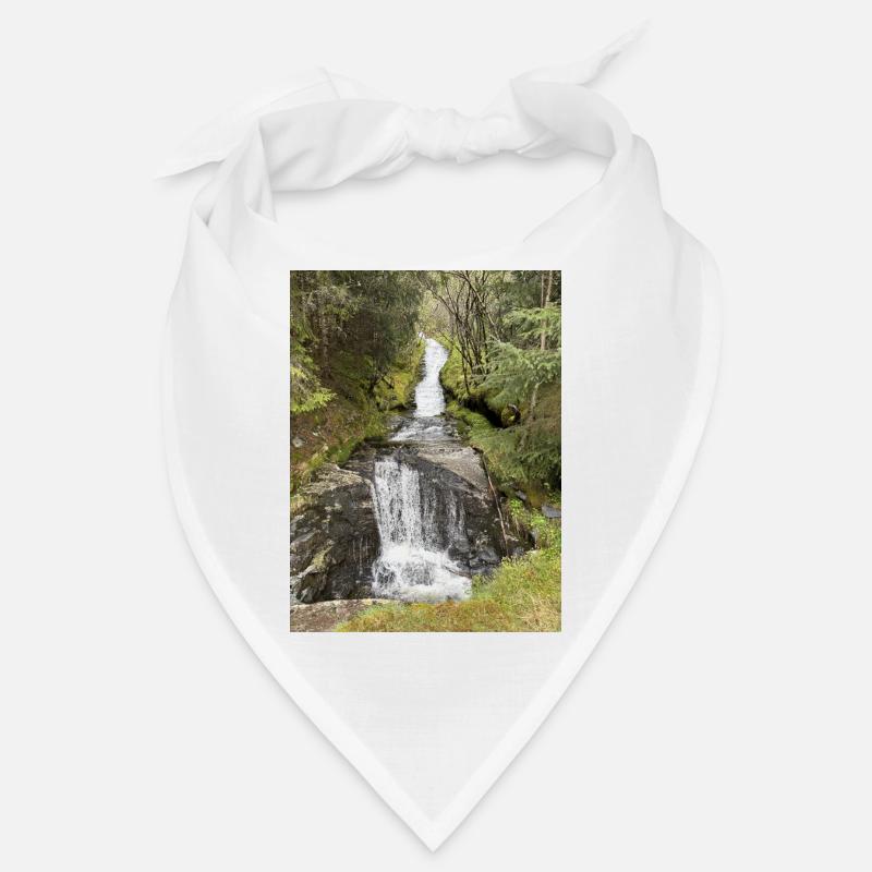 Conception de cascade de parc naturel - Bandana - blanc