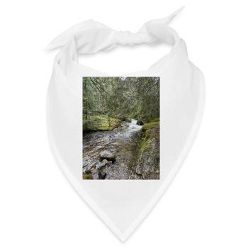 Stillleben im Wald mit Fluss - Bandana - Weiß - Vorne