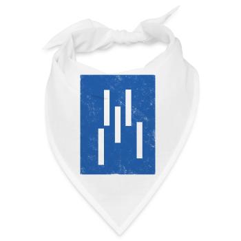 Abstrakte Vertikale Linien Komposition - Bandana - Weiß - Vorne