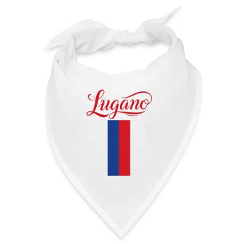 Lugano Tessin Flag Design für Fans - Bandana - Weiß - Vorne