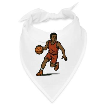 basketballer streetball comic - Bandana - Weiß - Vorne