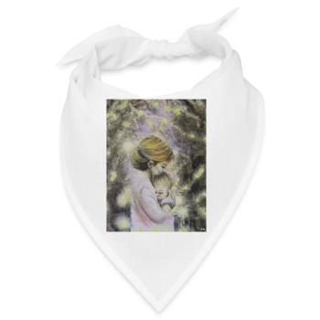 Ätherische Nacht Mutter und Kind - Bandana - Weiß - Vorne