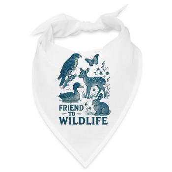 Tierwelt Freundschaft Illustration - Bandana - Weiß - Vorne