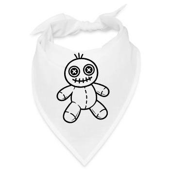 Halloween Voodoo Puppe Illustration - Bandana - Weiß - Vorne