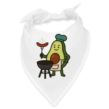 Avo Kochkunst Figur mit Grill und Würstchen - Bandana - Weiß - Vorne