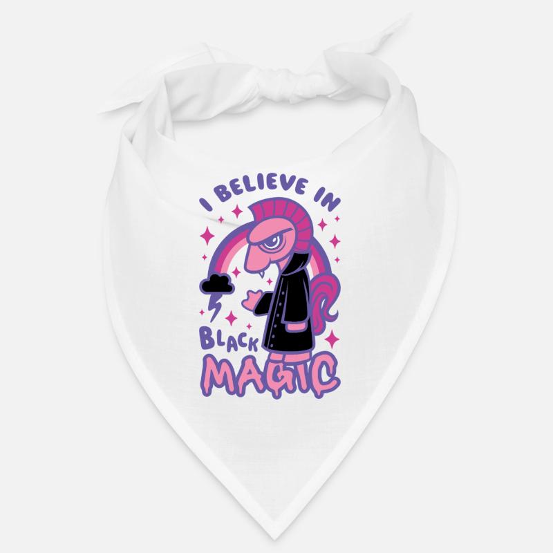 Grumpy Pink Pony Believes in Black Magic Bandana