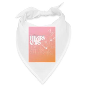 Hibiskus Individuelles Blumendesign - Bandana - Weiß - Vorne