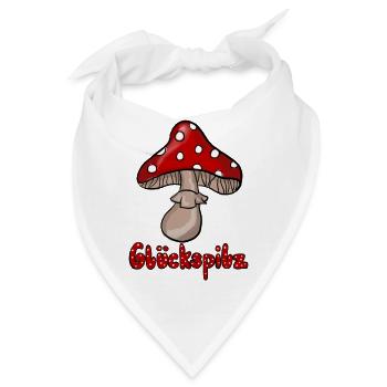 Glückspilz  - Bandana - Weiß - Vorne