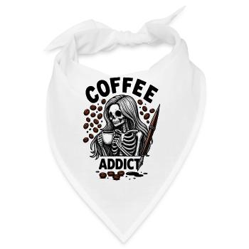 Kaffee bis zum Tod - Bandana - Weiß - Vorne