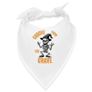 Halloween Tanzendes Skelett – Lustiger Stil - Bandana - Weiß - Vorne