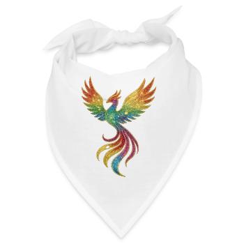 Regenbogen Phönix Funkenpracht - Bandana - Weiß - Vorne