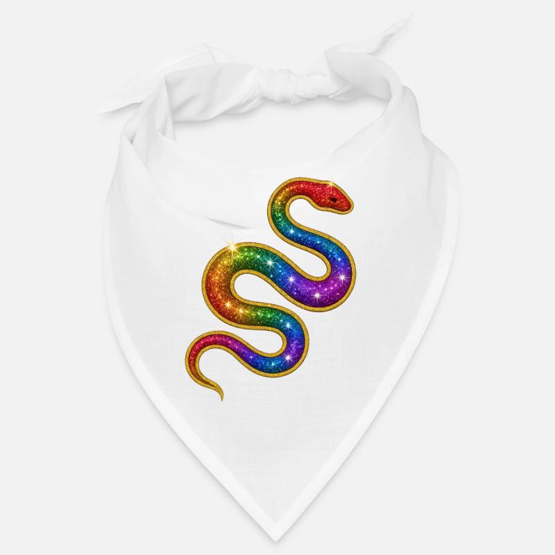 Rainbow Glitter Snake Bandana