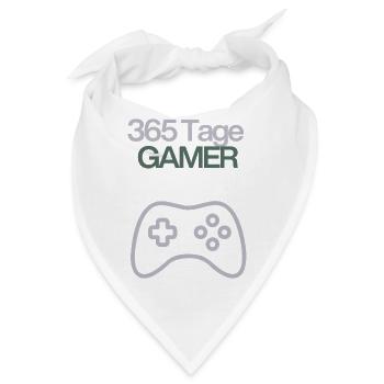 365 Tage Gamer Controller Icon - Bandana - Weiß - Vorne