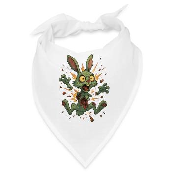 Cartoon Explosives Zombie Kaninchen - Bandana - Weiß - Vorne