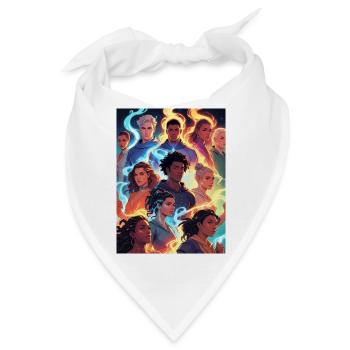 Elementare Feuer- und Eisgruppe - Bandana - Weiß - Vorne