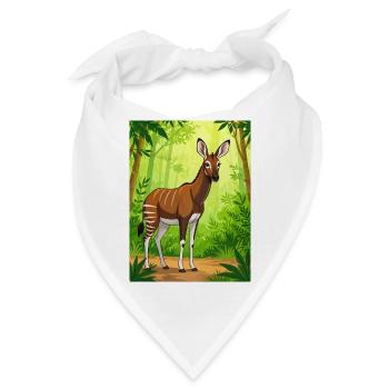The mysterious rainforest creature with zebra  - Bandana - Weiß - Vorne