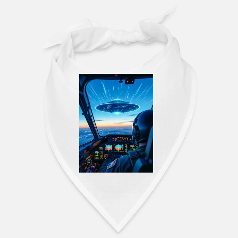 UFO Cockpit – Blick ins Unbekannte - Bandana - Weiß