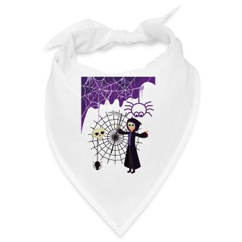Grim Reaper im Spinnennetz - Bandana - Weiß - Vorne