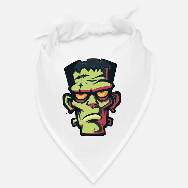 Halloween Zombie Head Drawing Bandana