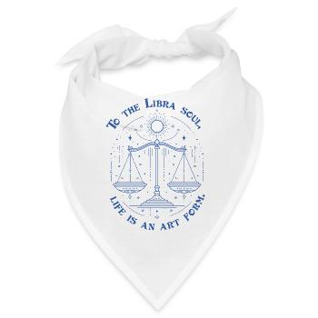 Zur Waage-Seele – Sternzeichen-Design - Bandana - Weiß - Vorne