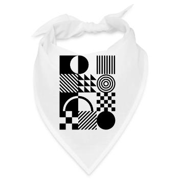 Bauhaus Kunst Gestaltung - Bandana - Weiß - Vorne
