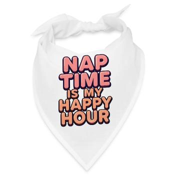 Nickerchenzeit ist meine Happy Hour Lustiges Zitat - Bandana - Weiß - Vorne