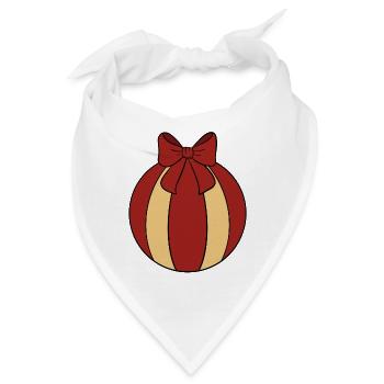 Weihnachtskugel  - Bandana - Weiß - Vorne