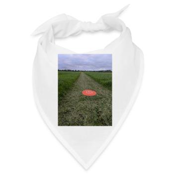 Roter Marker Feld Weg Drohnen-Parkplatz Markierung - Bandana - Weiß - Vorne