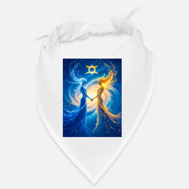 Des êtres célestes jumeaux unis dans un dialogue éternel Bandana
