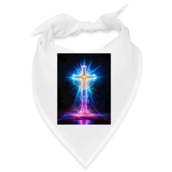 Kreuz_aus_Energie_Spirituelle_Neon-Vision - Bandana - Weiß - Vorne