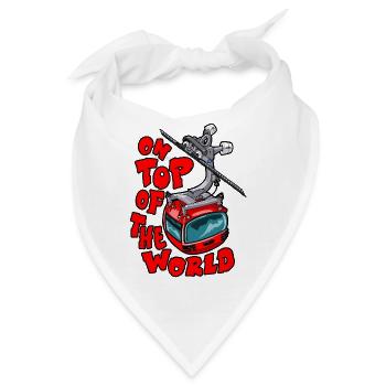 1422-Gondel-ROT - Bandana - Weiß - Vorne