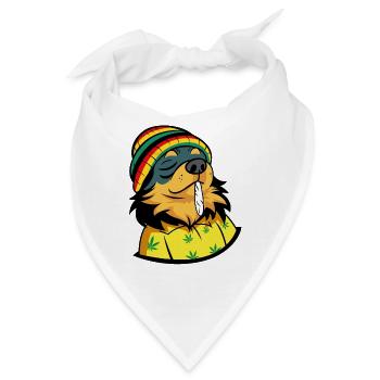 Glücklicher Welpe - Bandana - Weiß - Vorne