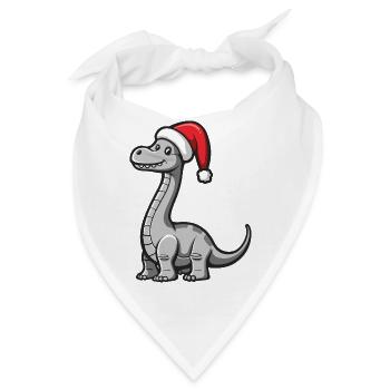 Dinosaurier brontosaurus Weihnachten - Bandana - Weiß - Vorne