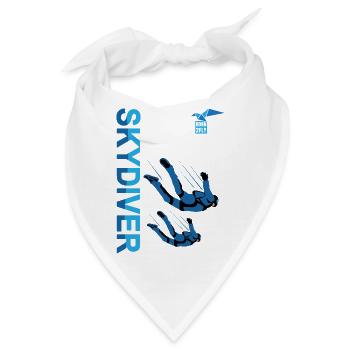 Fallschirmspringer Paragliding | Blauer Himmel Lebendige Farbe - Bandana - Weiß - Vorne