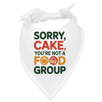 Sorry, Cake ist kein Ernährungsexperte für eine Lebensmittelgruppe - Bandana - Weiß - Vorne