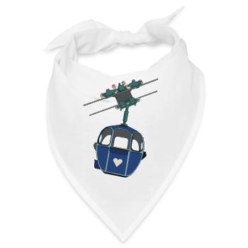 Gondel mit Herz - Bandana - Weiß - Vorne