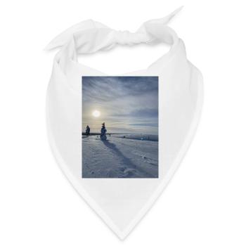 Winterlandschaft in der Sonne - Bandana - Weiß - Vorne