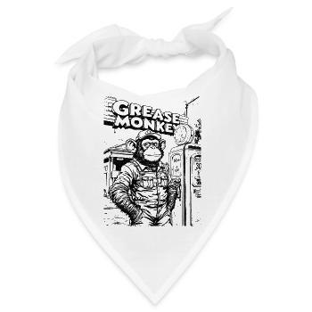 GreaseMonkey Linienzeichnung - Bandana - Weiß - Vorne
